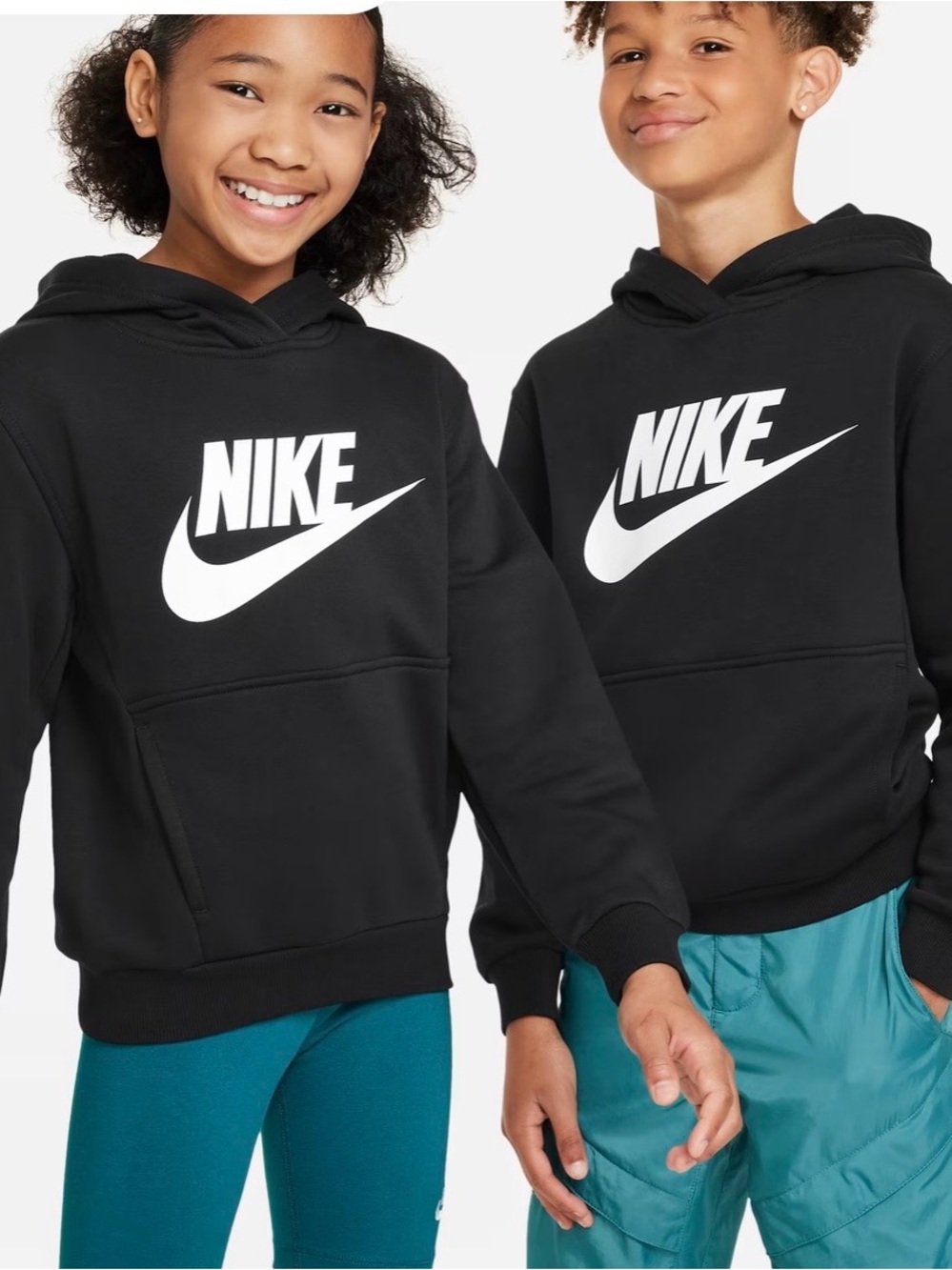 Nike Black Hoodie with White Swoosh Logo